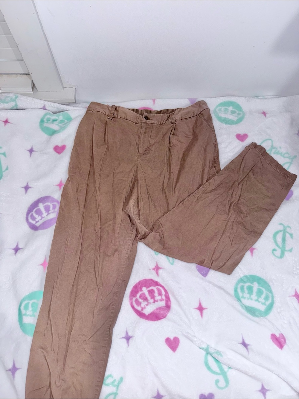 A New Day High-Rise Pleated Front Trousers with Elastic Back - Size Large